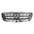 Replacement Black Matte Plastic Front Grille w/o Chrome Bars Style