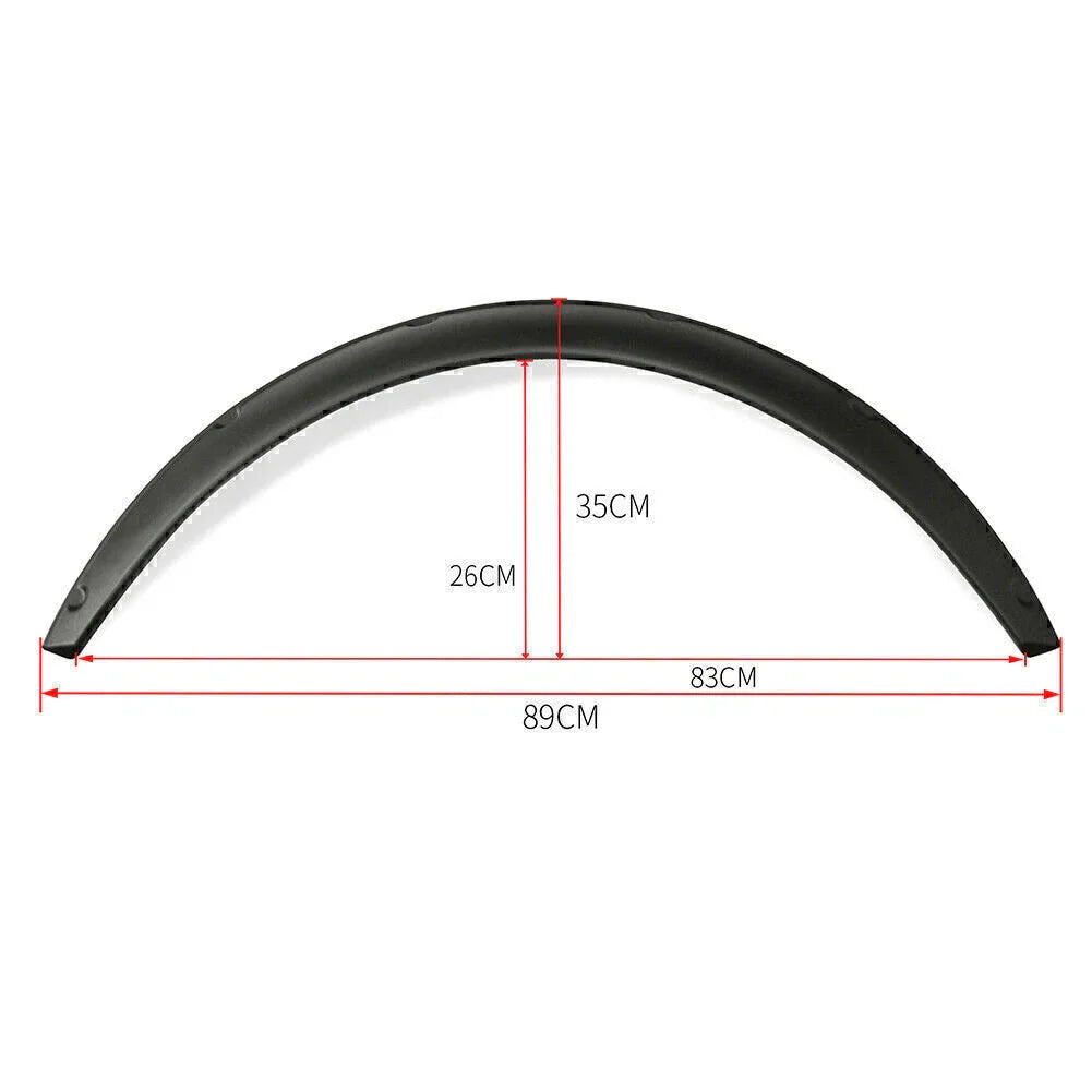 2.75" Universal Flexible Car Body Wheel Fender Flares Extra Wide Arches