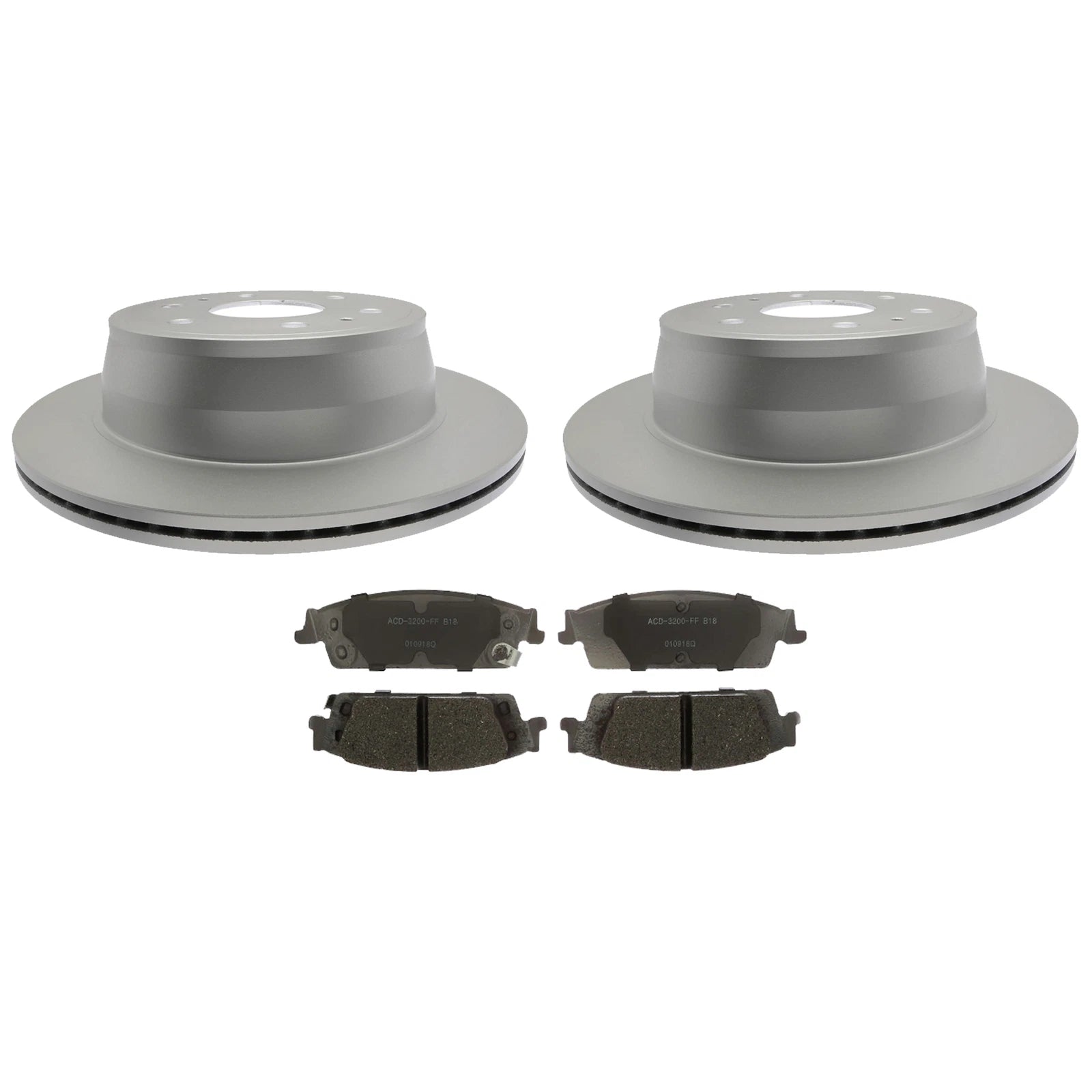 ACDelco Silver Rear Brake Kit 345mm Disc Rotors Pads for Escalade Silverado Tahoe (2007–2014)