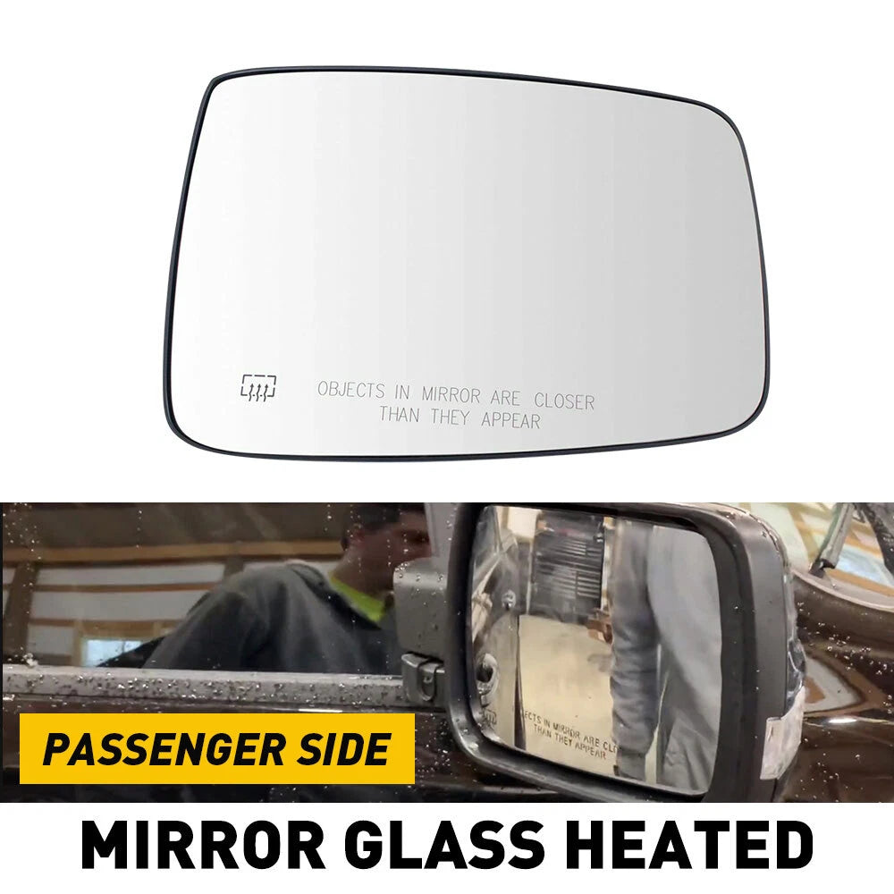 Heated Power Exterior Mirror Glass RH for Dodge Ram 1500 2500 (2002–2010)