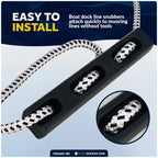 2-Pack Marine Rubber Boat Dock Line Snubbers for Boats (20mm-22mm)