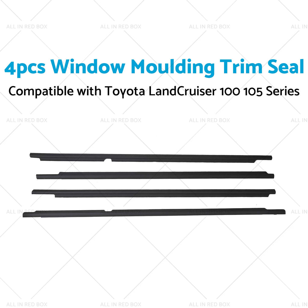 Set of 4 Black Weatherstrips for Toyota LandCruiser 100 105 Series (1998–2007)