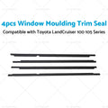 Set of 4 Black Weatherstrips for Toyota LandCruiser 100 105 Series (1998–2007)