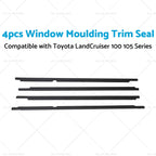 Set of 4 Black Weatherstrips for Toyota LandCruiser 100 105 Series (1998–2007)
