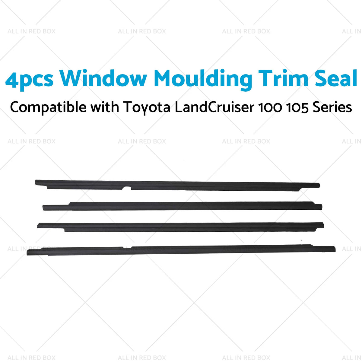 Set of 4 Black Weatherstrips for Toyota LandCruiser 100 105 Series (1998–2007)
