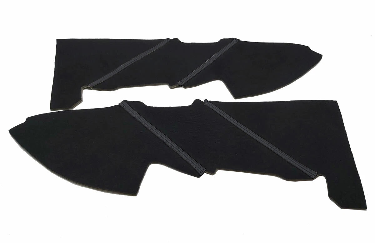 Front Insert Door Panel Cover for Toyota 4Runner (2003–2009) Black PVC Leather