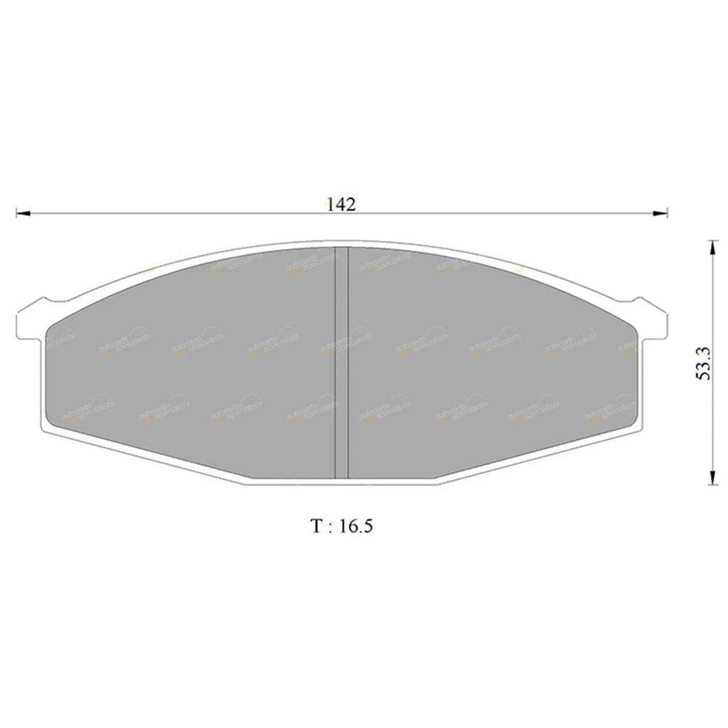 Front Disc Brake Pad Set for Nissan Patrol G60 GQ MQ (1971 - 1999)