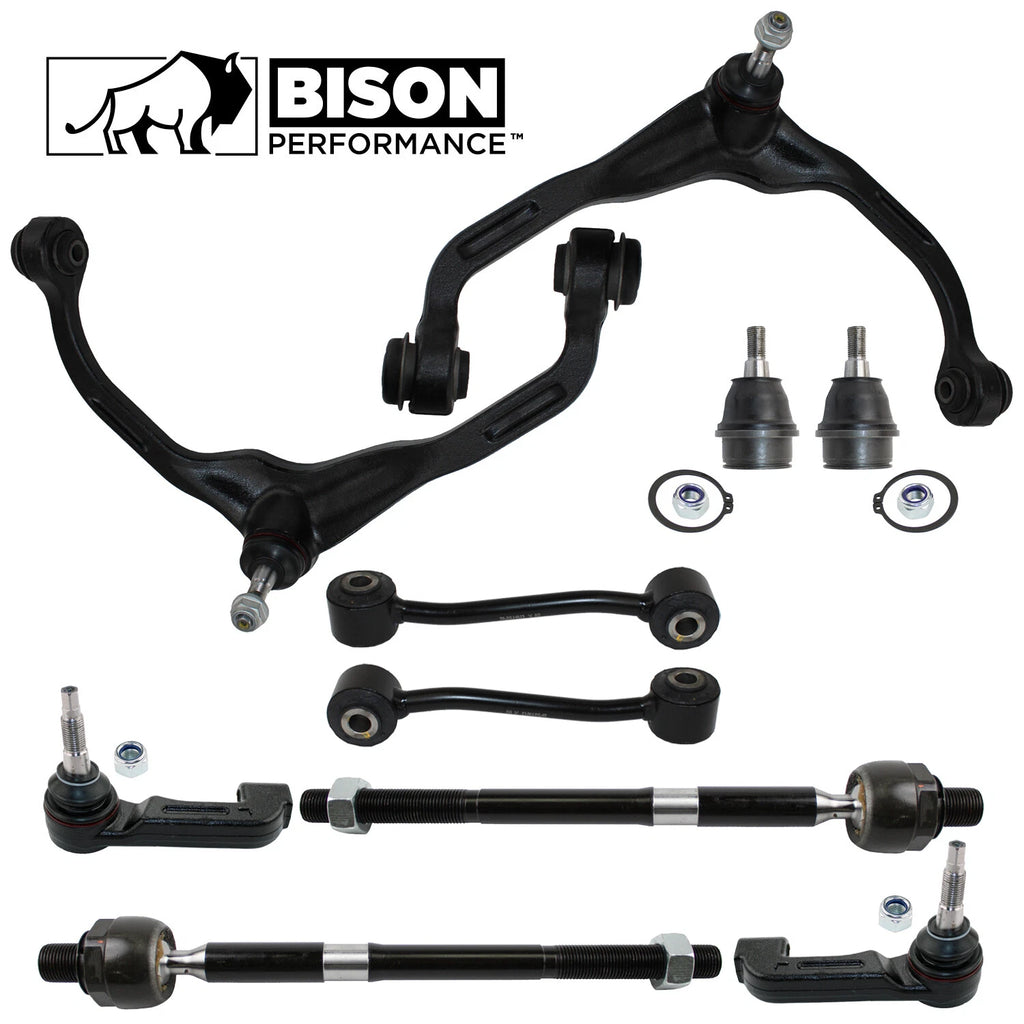 10pc Front Upper Control Arm Sway Bar Tie Rod End Kit for Dodge