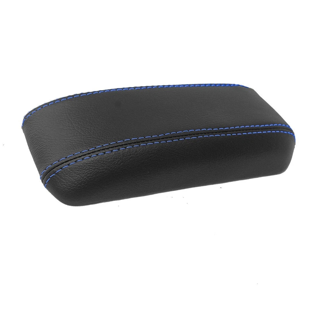 PVC Leather Console Armrest Cover for Honda Civic (1996–2000) Blue Stitch