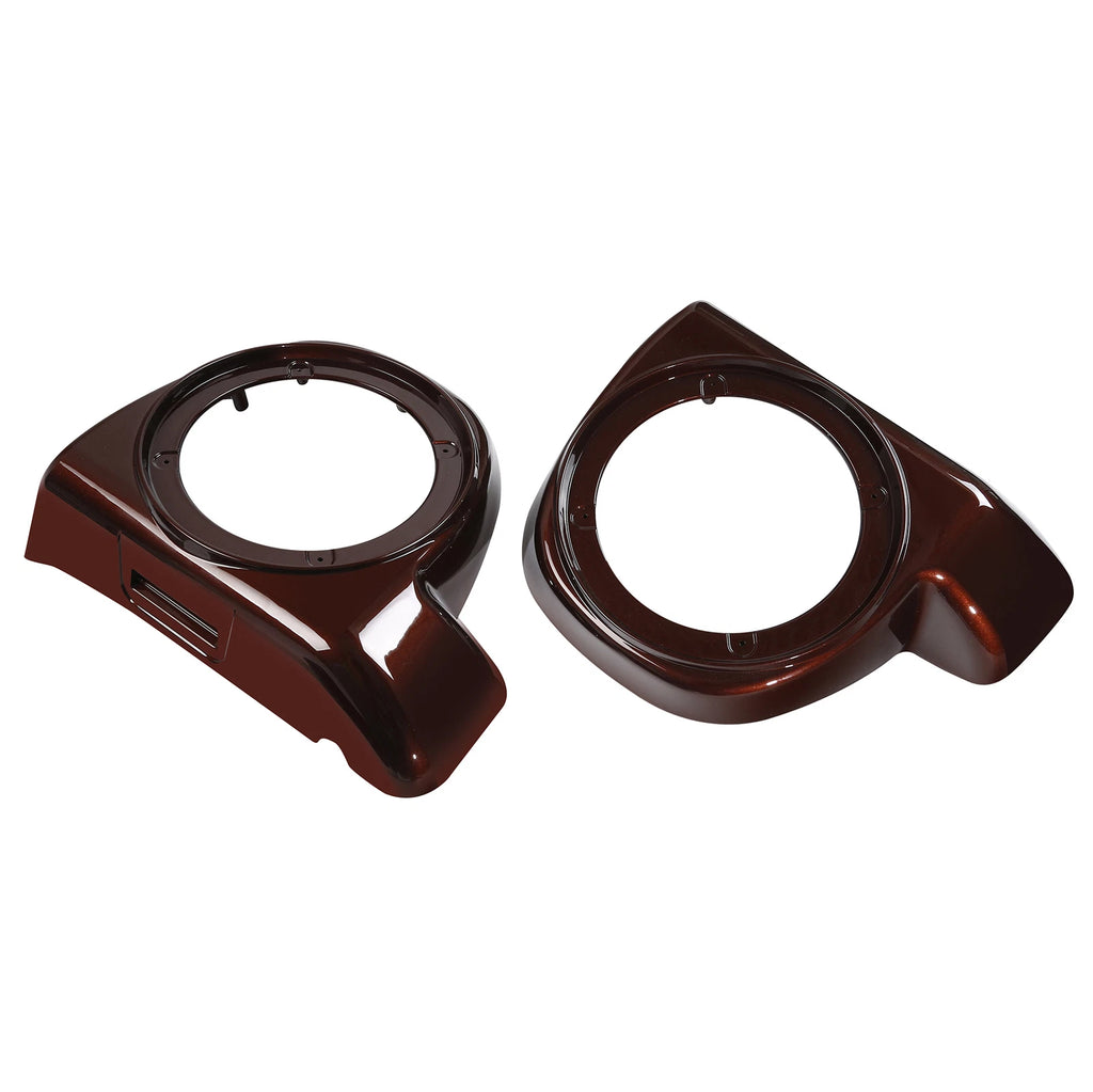 Lower Fairing Speaker Pods for Harley Touring (2014–2023) - Auburn Sunglo Black Hole Rich Bourbon