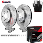 Front Disc Rotors + Brake Pads Kit for Toyota Prius V RAV4 Lexus HS250h (2011–2019)