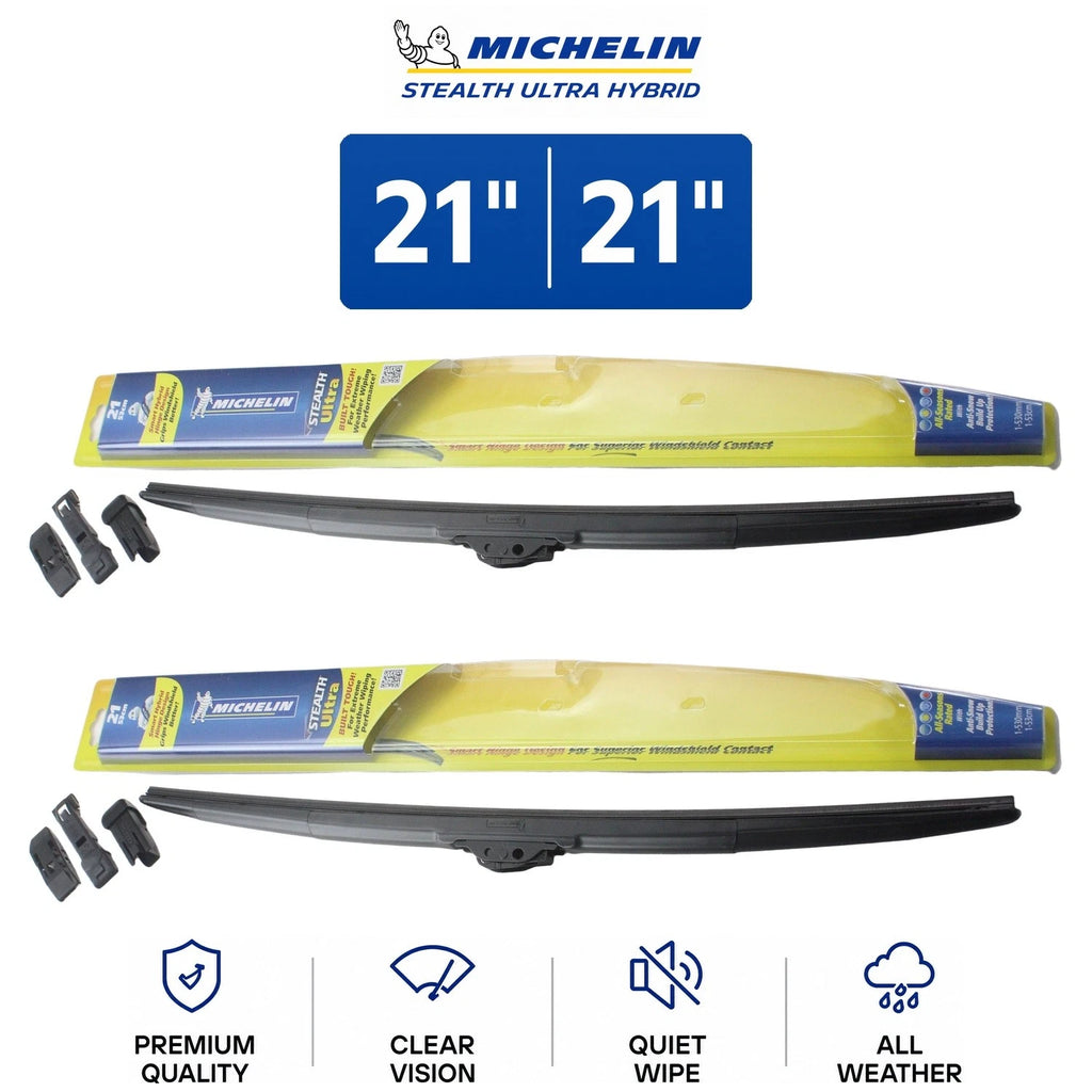 Set of 2 Wiper Blades for Audi A4 (1996–2001) - Michelin Stealth Ultra Hybrid 21"