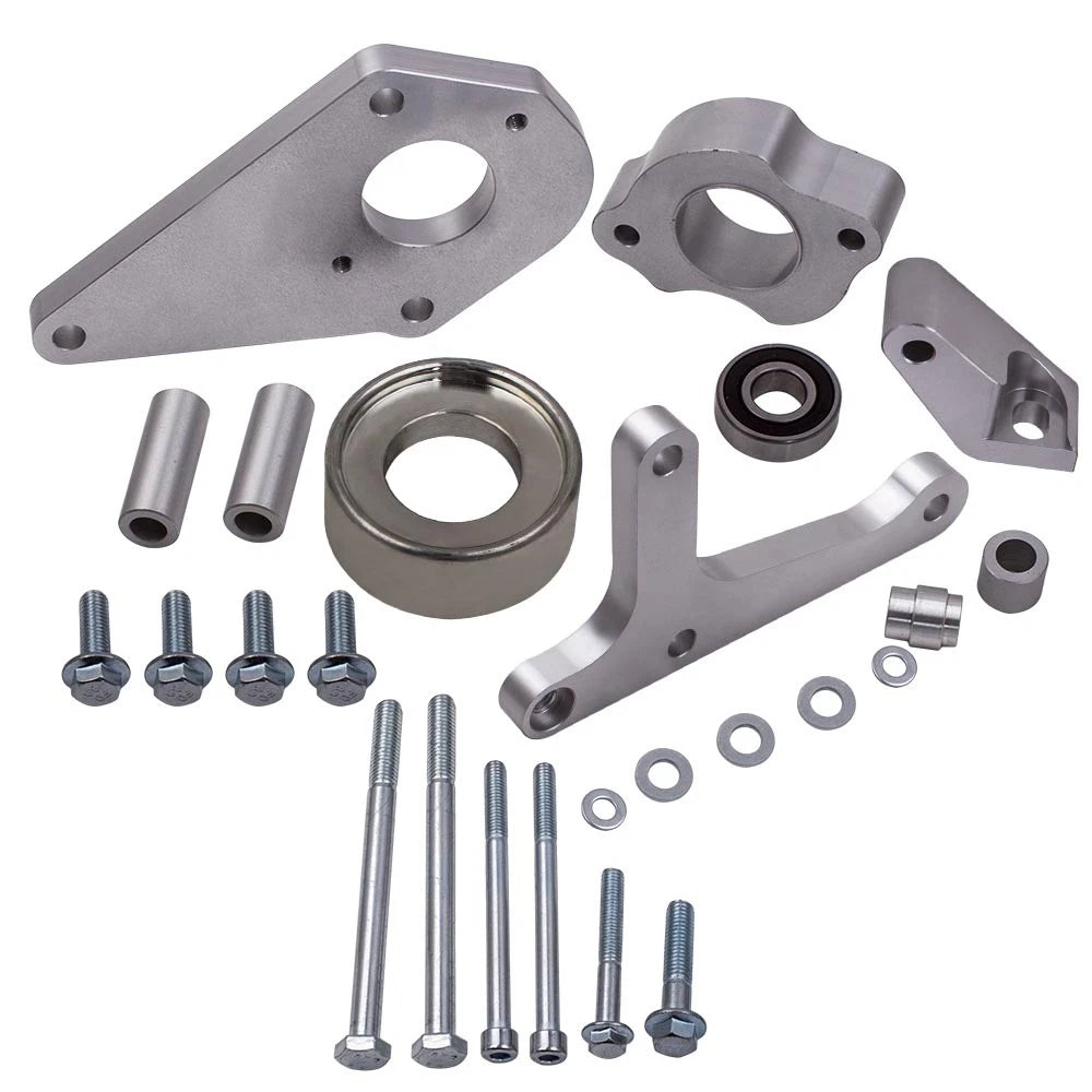 Low Mount Alternator Power Steering Pump Brackets For GMC Fit LS LSX LS1 Engines