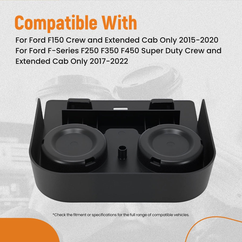 Cup Can Holder for Ford F150 (2015–2020) Black ABS HC3Z-2813562-AB