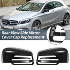 Rearview Mirror Cover Cap Gloss Black for Mercedes-Benz W176 W204 W212 W211