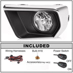 Fog Lights for Chevy Colorado (2021–2022) - Silver Bezel, Relay Switch, Wire, Bulb