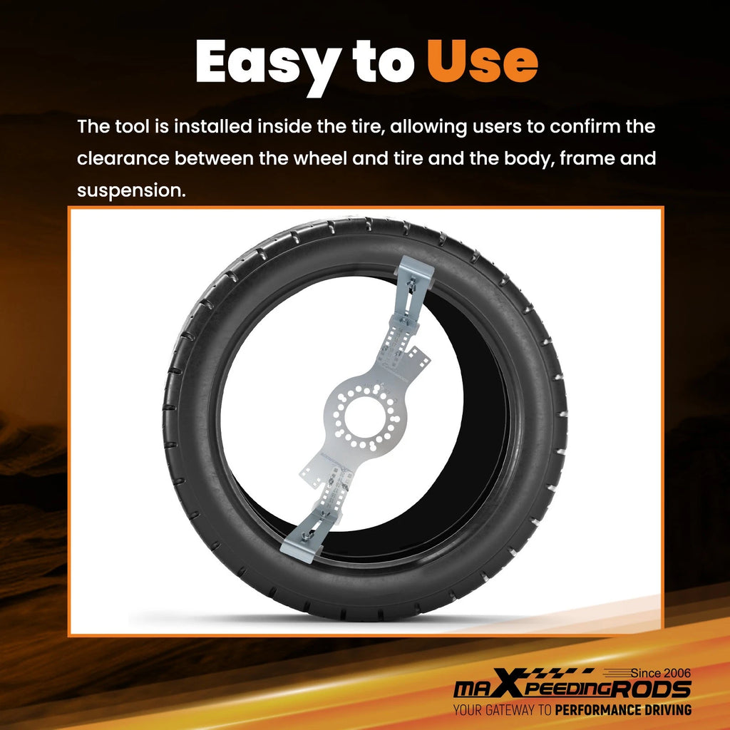 Wheel Fitment Simulator Tool for Tire Size Measurement (14in-22in)