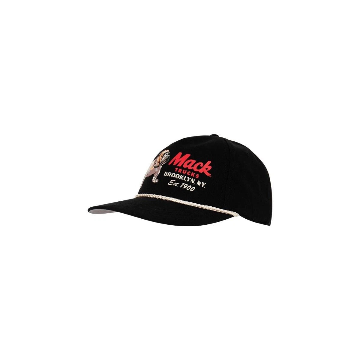 Mack Trucks Trucker Baseball Cap with Bulldog Logo, Black Snapback