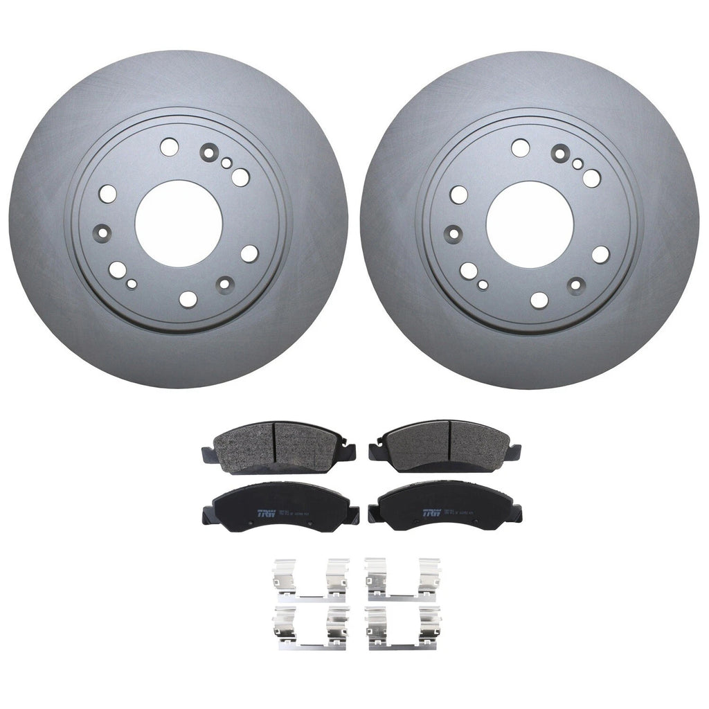 Front Brake Kit 330mm Disc Rotors & TRW Pro Metallic Pads for Cadillac Chevy GMC