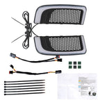 LED Running Light Turn Signal Fairing Lower Grills for Electra Glide Road Glide