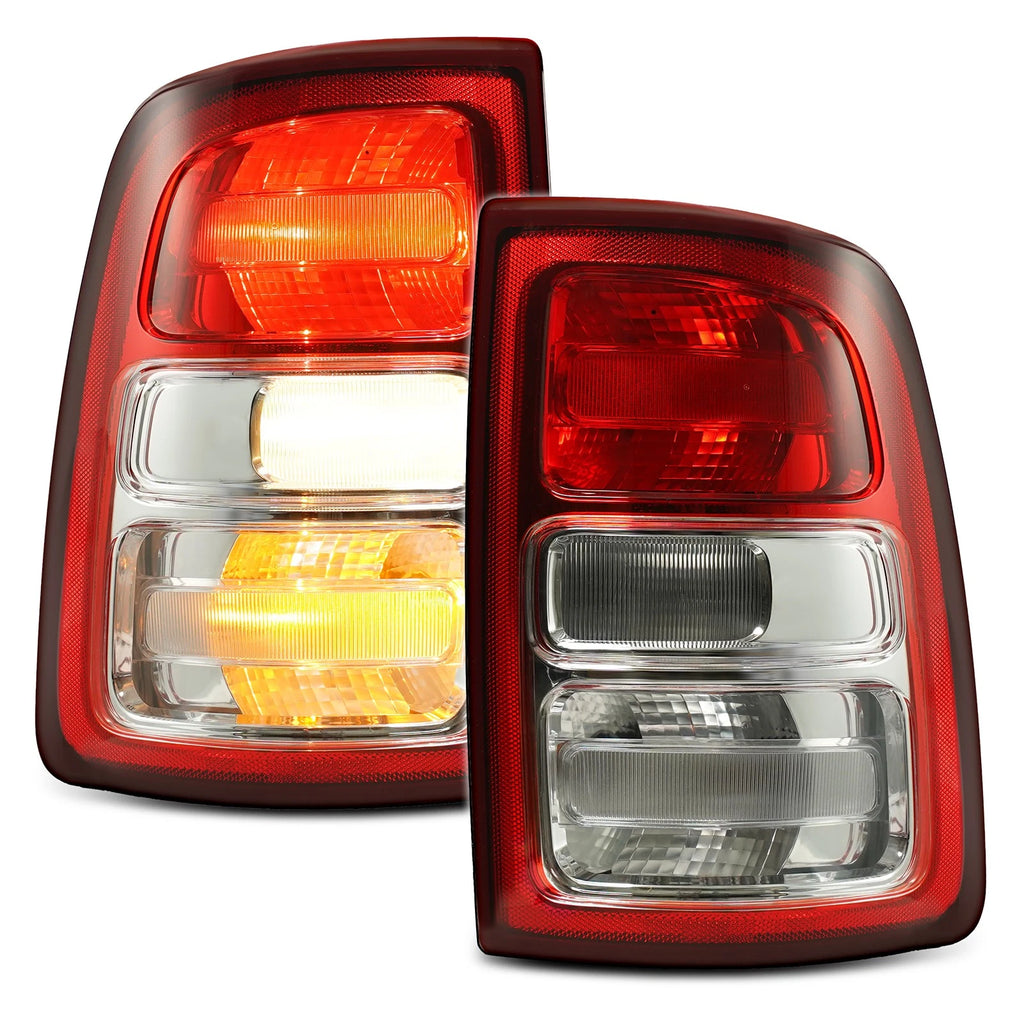 Halogen Tail Light Pair for RAM 2500 3500 (2019–2024) Chrome W/ Bulb