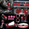 Rhinestone Gear Shift Knob Cover for Glasses Holder for Universal (—)