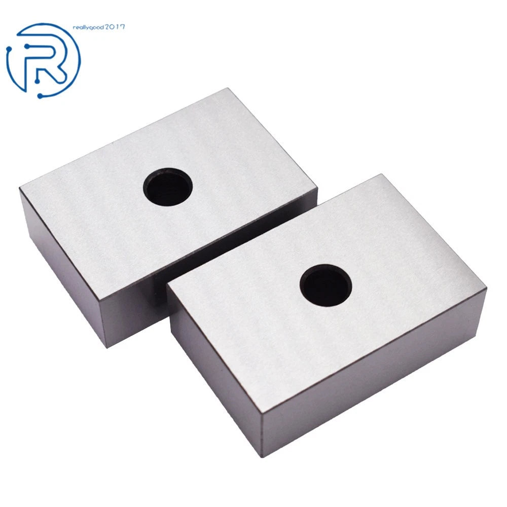 1/2" Hole Matched Pair of Hardened Steel 1-2-3 Blocks for RC