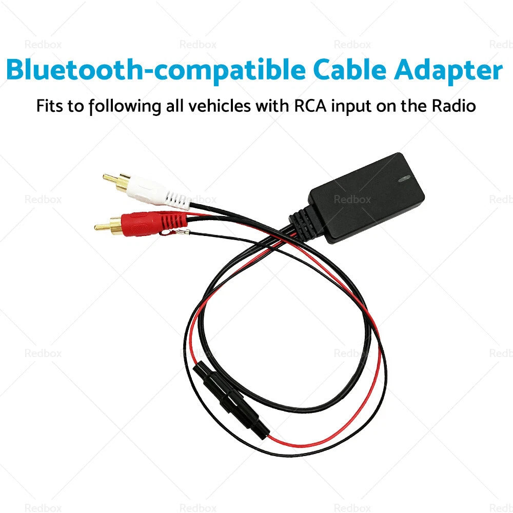 12V Bluetooth AUX Receiver Module with 2RCA Cable for Car Audio