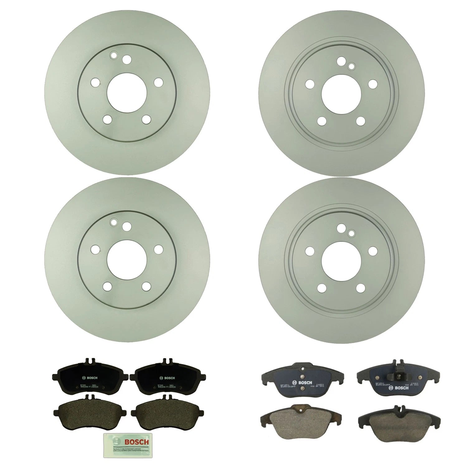 Bosch Quietcast Brake Pad Kit & Rotors for Mercedes W204 C250 C300 (2008–2015)