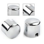 Rear Axle Nut Covers for Harley Softail Deuce FXSTD Springer Chrome