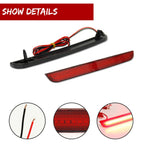 2X Red LED Rear Bumper Reflector Lights for Dodge Challenger (2015–2023)