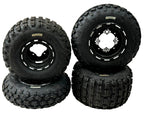 Set of 4 DWT G3 Beadlock Rims with Maxxis Razr Plus MX Tires for Yamaha YFZ450/YFZ450R (2004–2023)