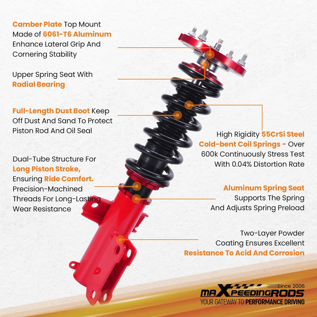Coilovers Suspension Kit for Ford Mustang (2005–2014) 24 Step Damping