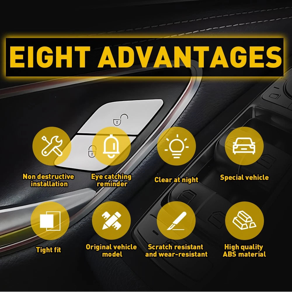 Lock Door Unlock Switch Button Stickers for Mercedes-Benz C-Class (2015–2021)