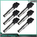 Set of 6 Ignition Coils for Volkswagen Passat 3.6L (2006–2008) Audi Q7 3.6L (2007–2008)