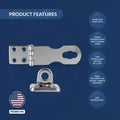 Set of 2 Marine Door Lock Hasp Latch for All Doors