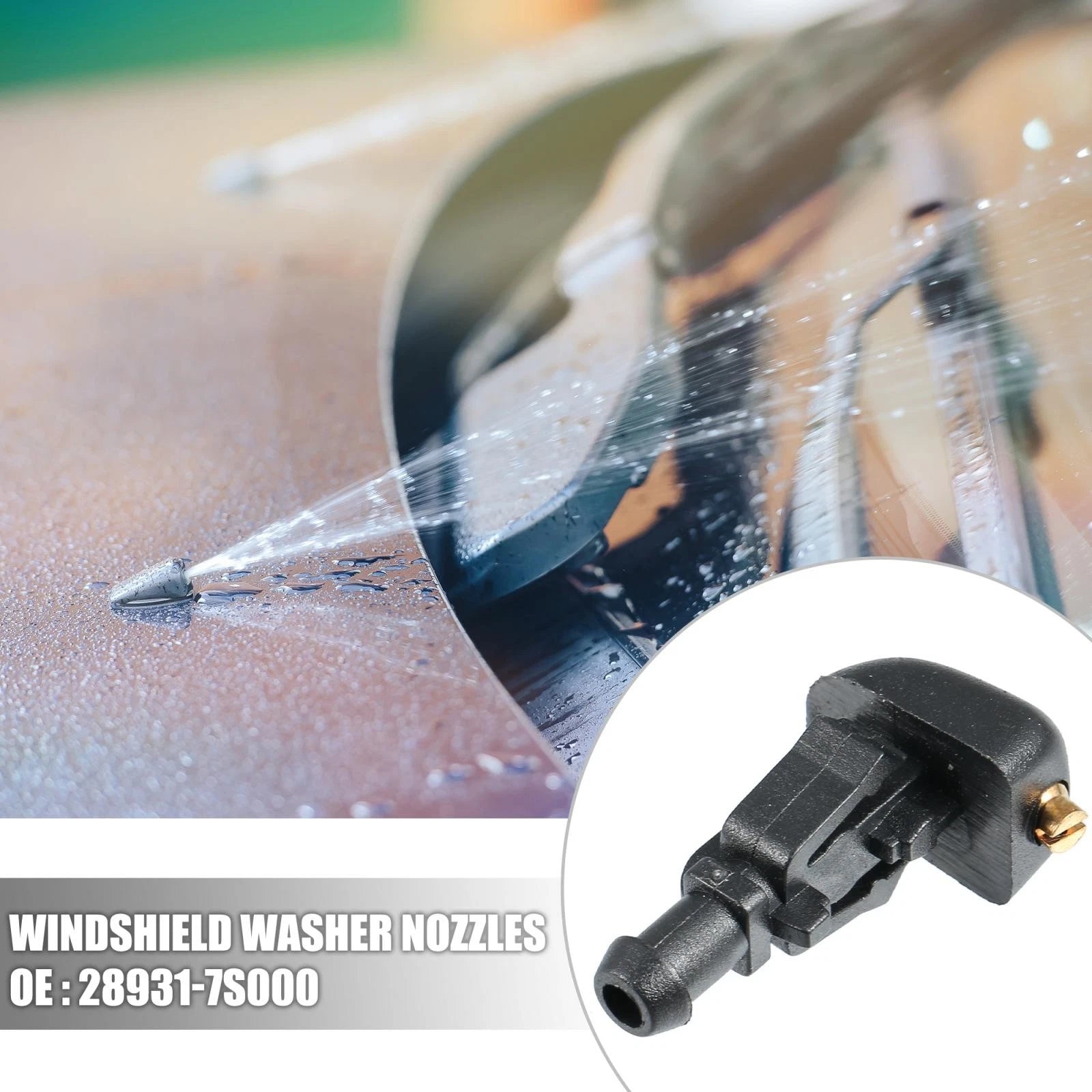 Set of 4 Front Windshield Wiper Nozzles 28931-7S000 for Nissan Titan Armada (2004–2015)
