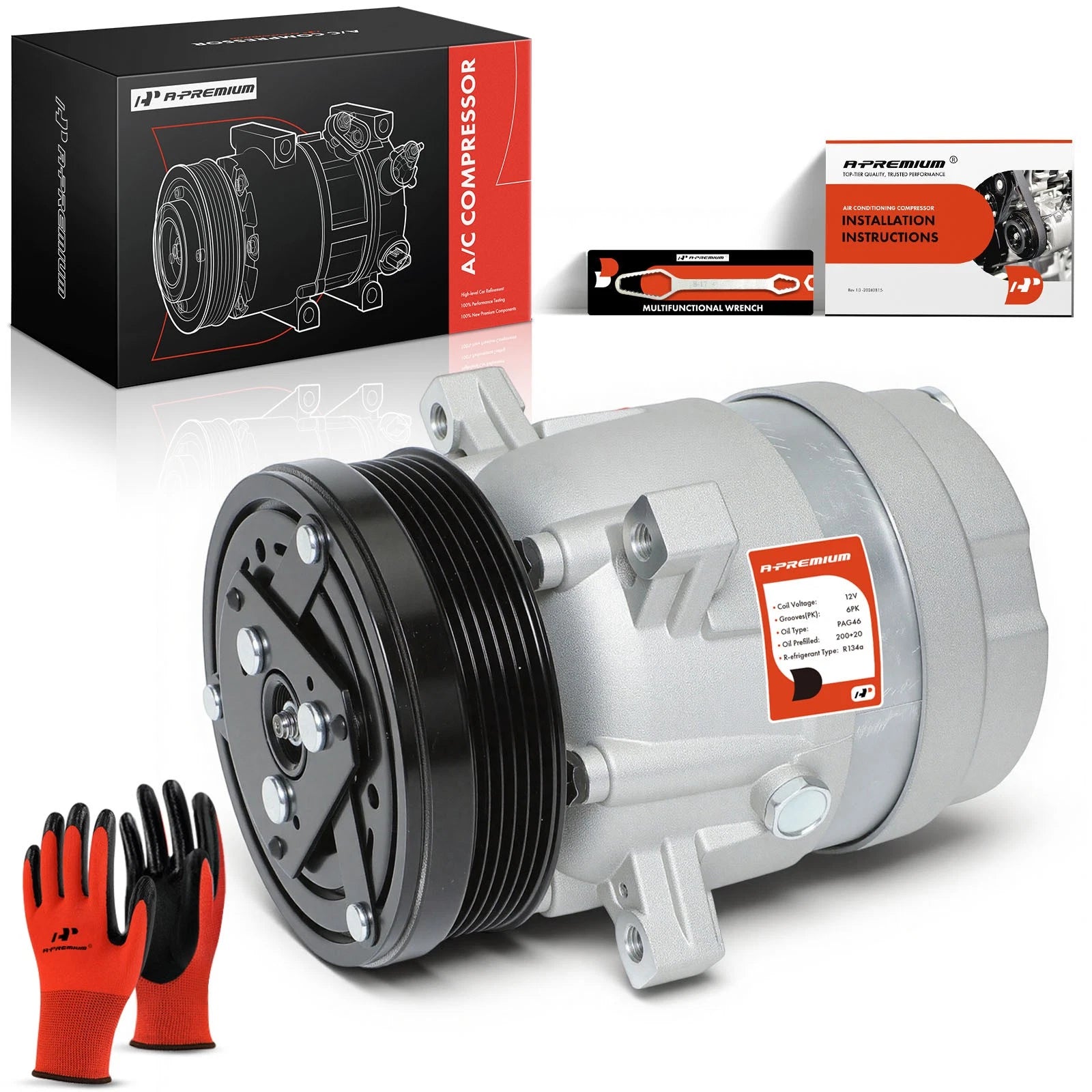 A/C Compressor with Clutch for Chevy S10 GMC Sonoma (1998–2003)