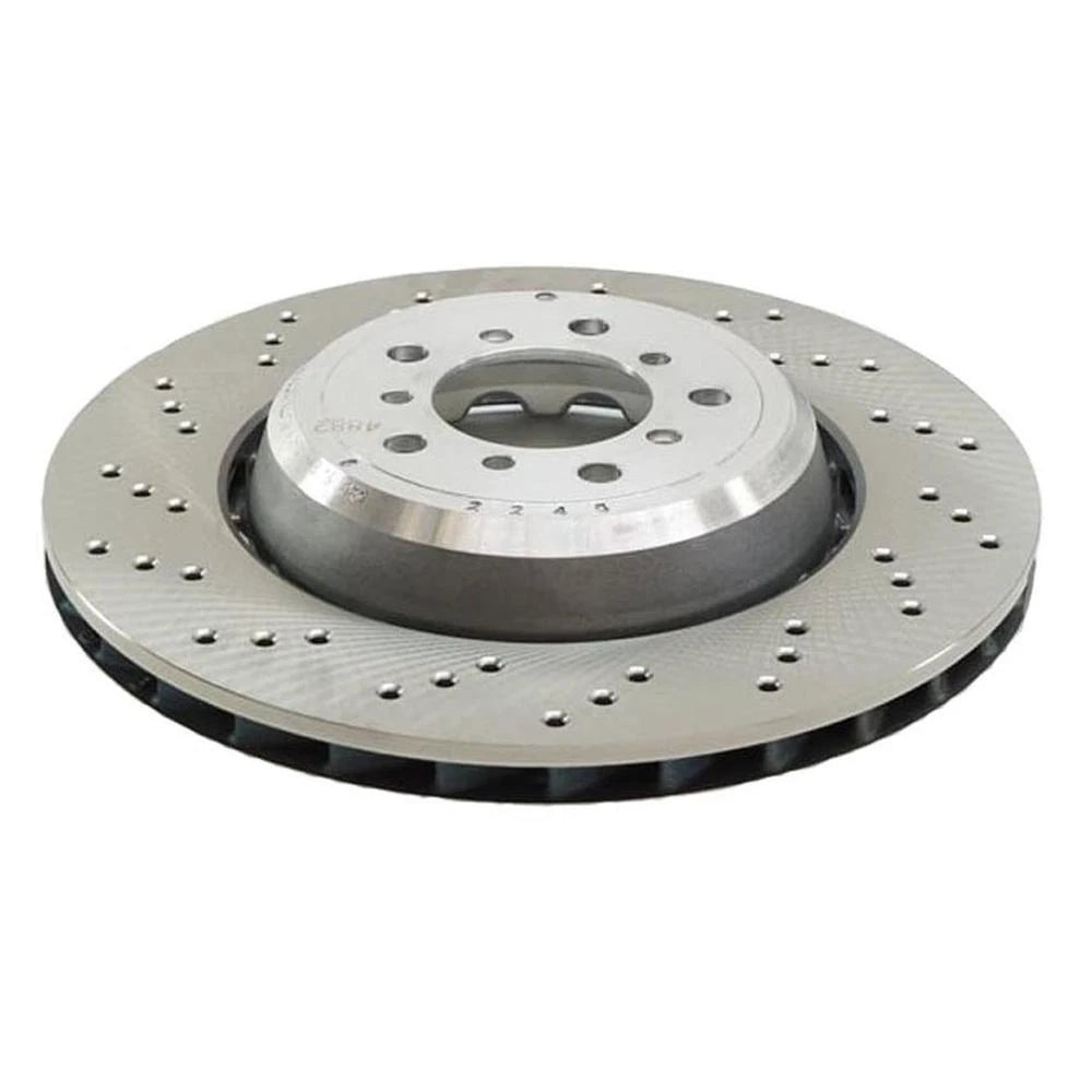 Front Left Vented Drilled 325mm Disc Brake Rotor for BMW E46 M3 (2001–2006)