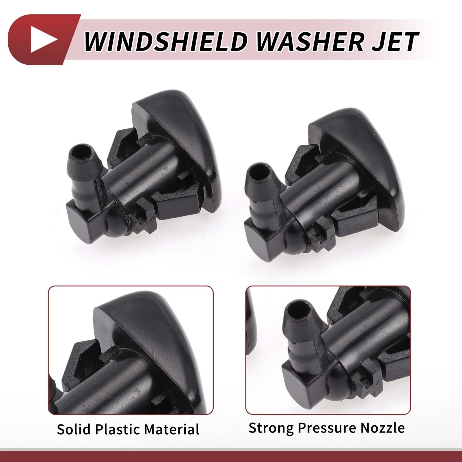 2X Windshield Washer Nozzle for Dodge Charger, Chrysler 300 (No. 5182327AA)