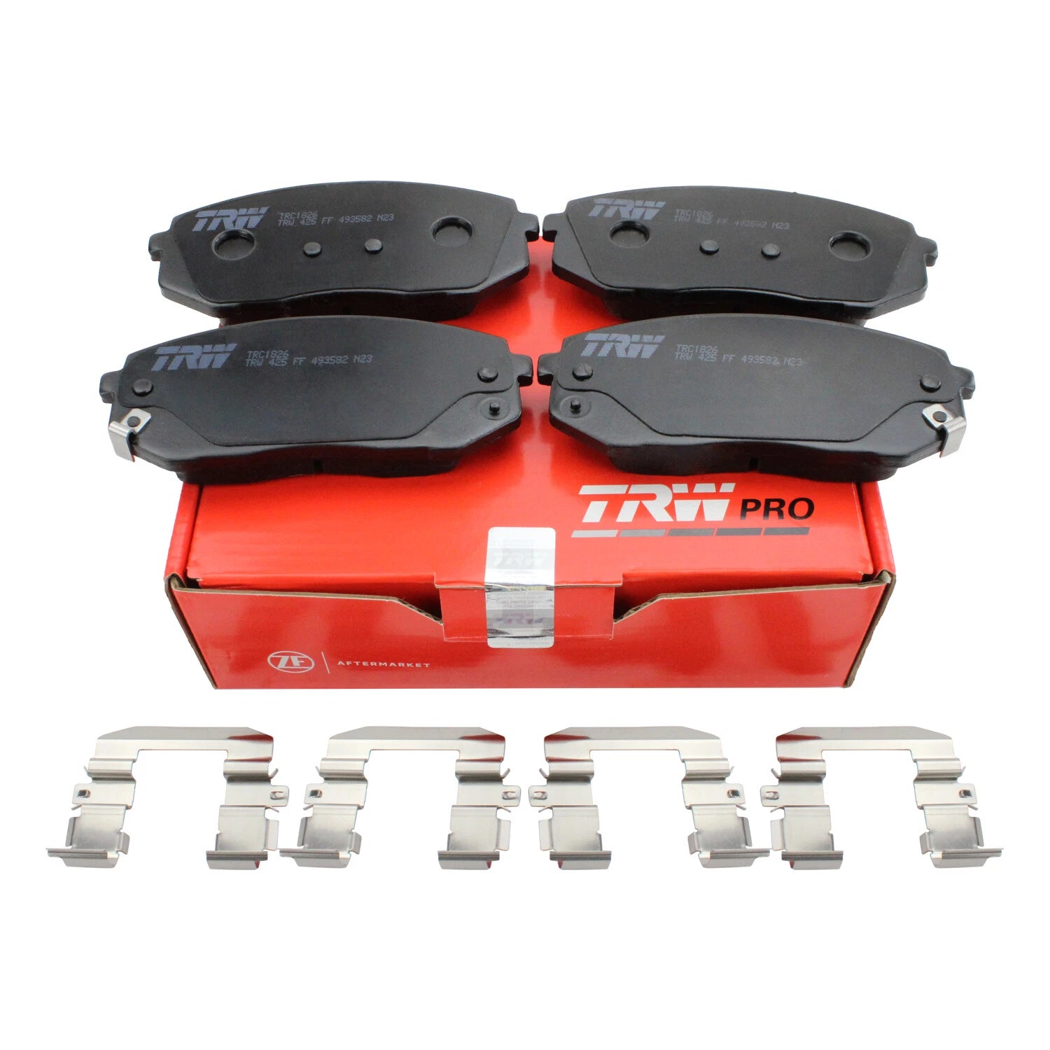 Set of 4 TRW Pro Front Ceramic Brake Pads for Hyundai Kona Sonata Kia Optima (2018–2023)