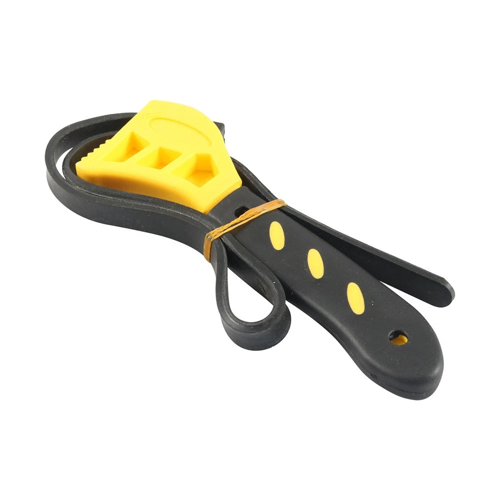 8 Inch Rubber Strap Wrench Tool for Oil Filter and Pipe Mechanics