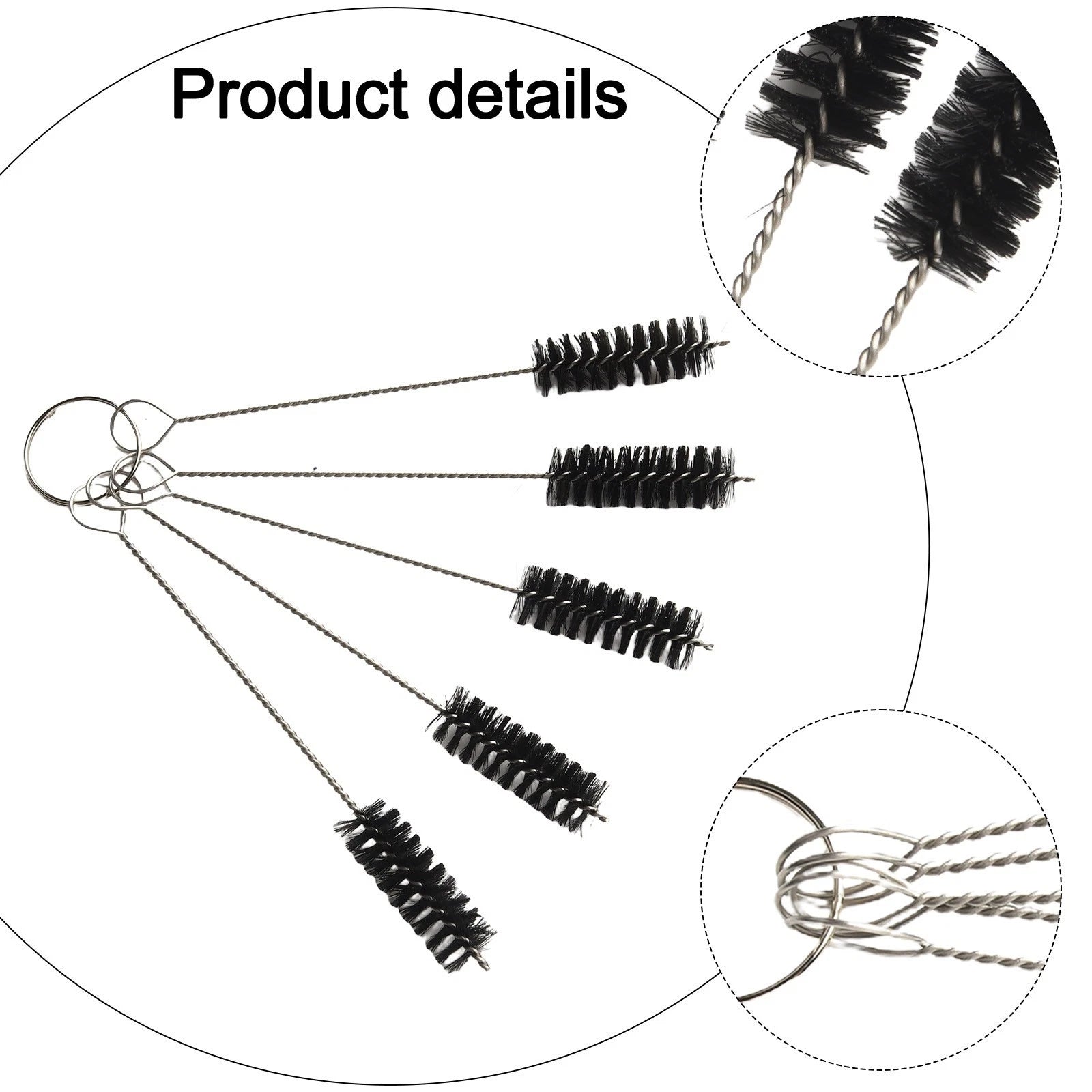 Set of 4 Tube Brushes for Cylinder Cleaning