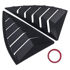 Quarter Side Window Louvers for Chevy Camaro (2010–2015) ABS Painted Black