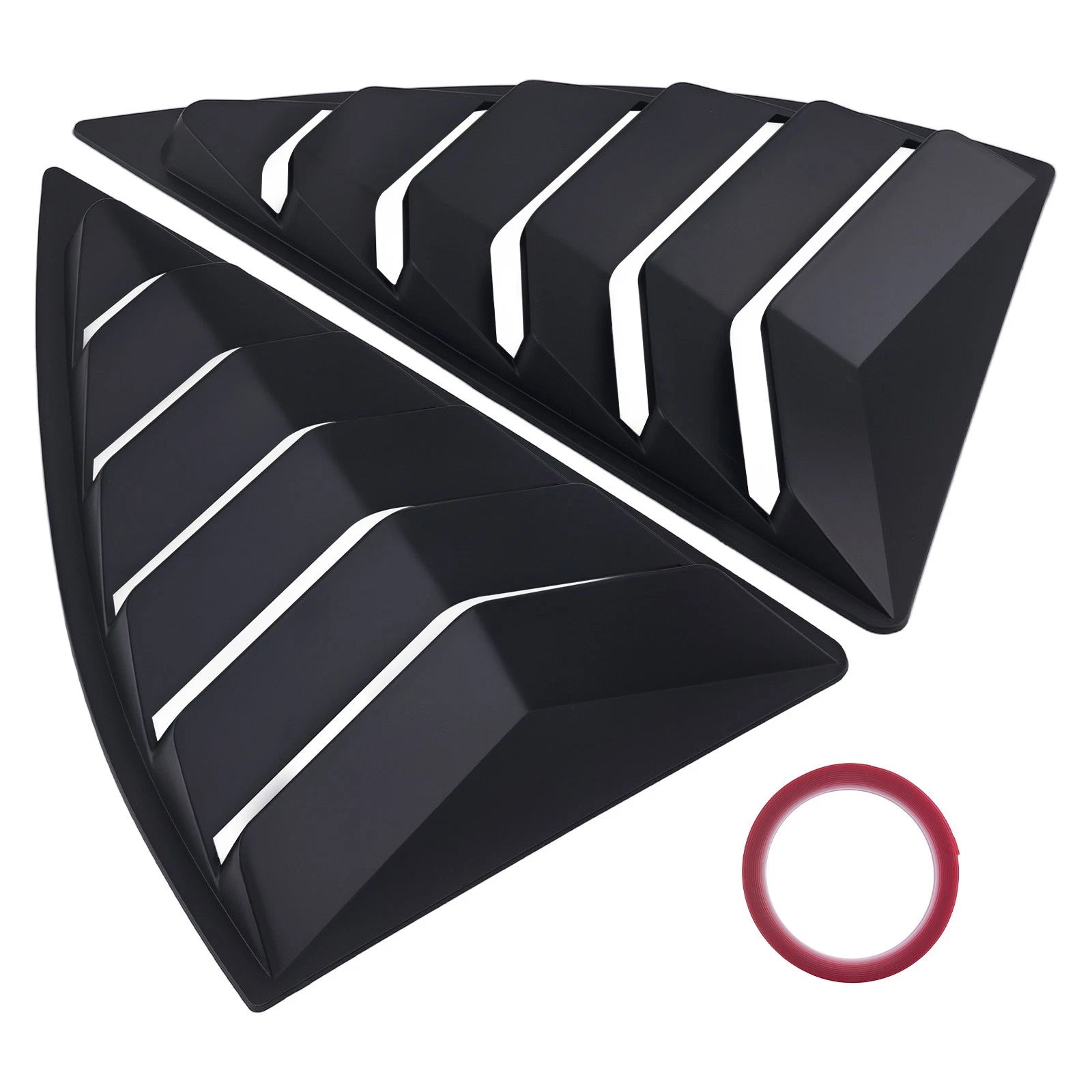 Quarter Side Window Louvers for Chevy Camaro (2010–2015) ABS Painted Black