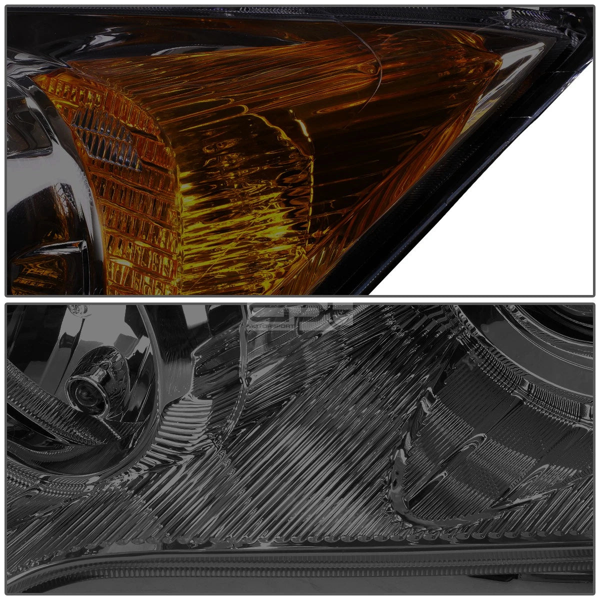 Smoked/Amber Signal Projector Headlight Lamps for Honda CR-V (2007–2011)
