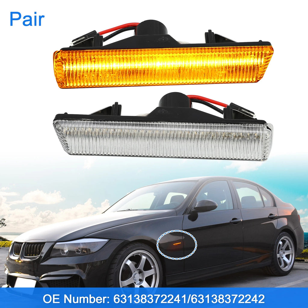 1 Pair Clear LED Side Marker Light for BMW E36 (1992–1999)