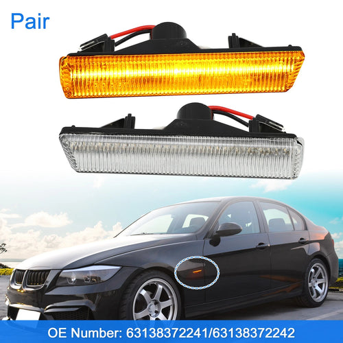 1 Pair Clear LED Side Marker Light for BMW E36 (1992–1999)