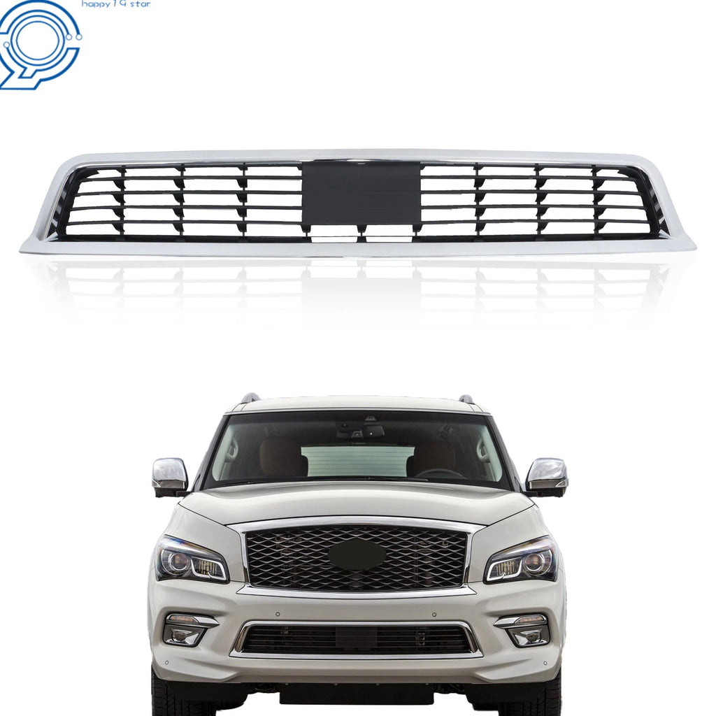 Black Chrome Front Bumper Lower Grille for Infiniti QX80 (2015–2017)