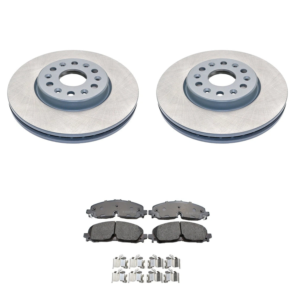 Front Rotors & Akebono ProACT Ceramic Brake Pads Kit for Blazer Traverse (2002–2023)